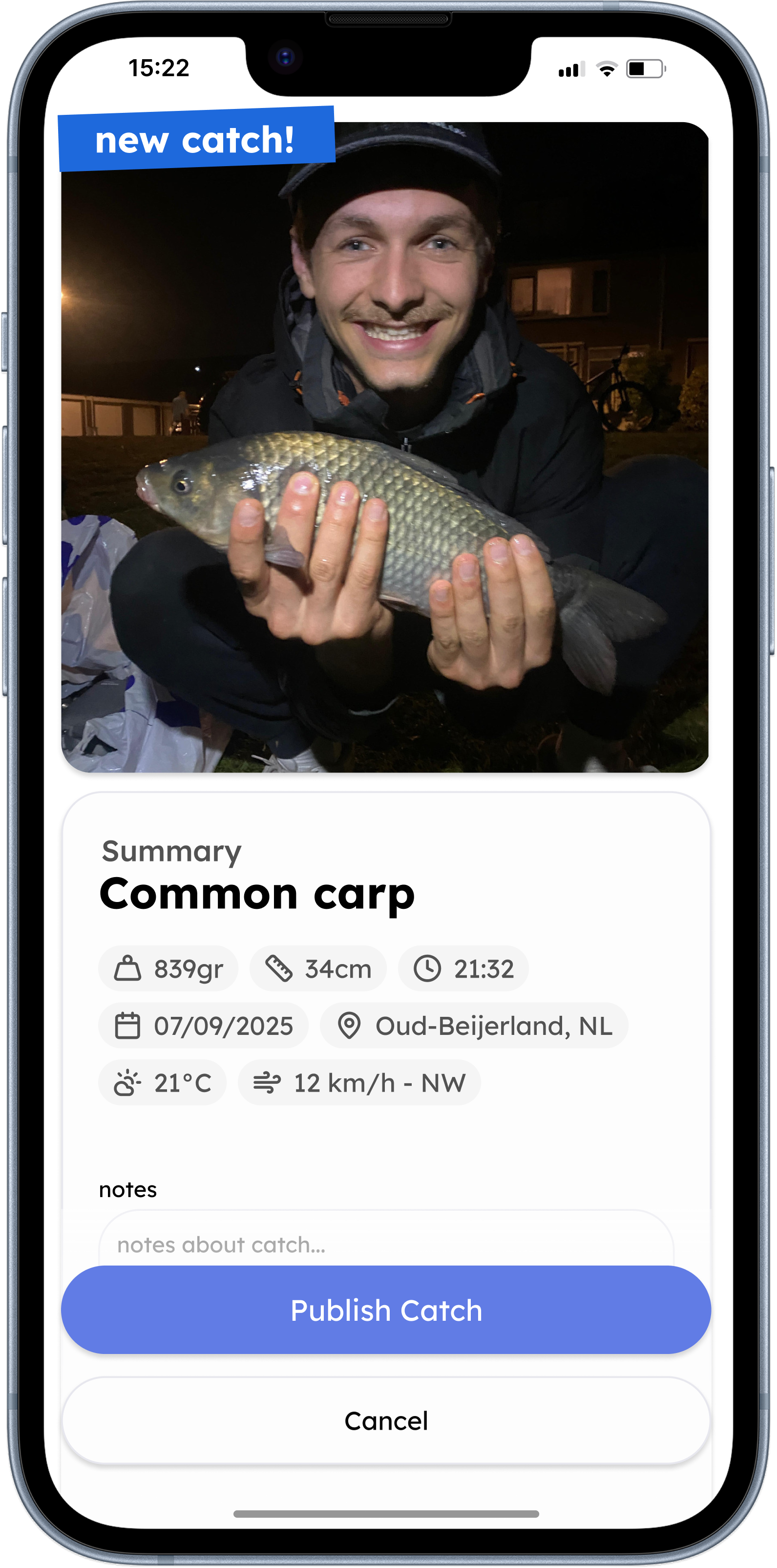 Vissie App Screenshot - Stats